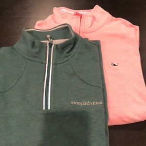 Bundle! Two lightweight vineyard vine 1/4 zips